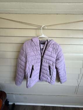 Boulder Gear Puffer Jacket XL Purple Hooded Quilted